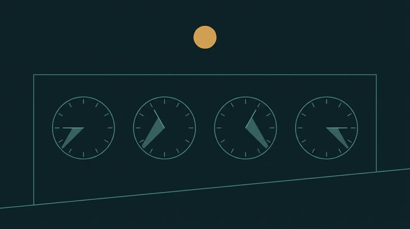 Four sundials on one wall under a single sun, each shadow at a different hour: four studies, four answers