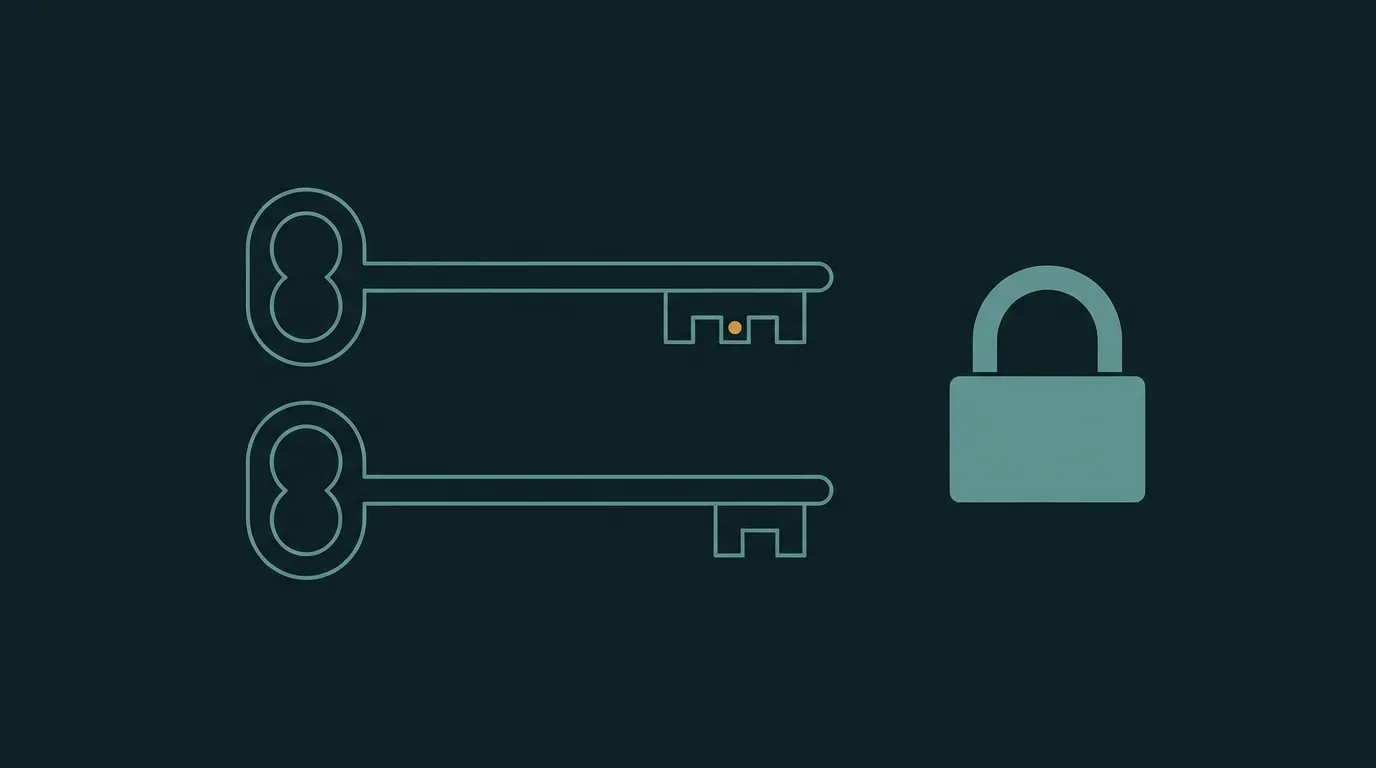 Two near-identical keys beside a padlock, one with an extra tooth: Business and Creator open almost the same doors
